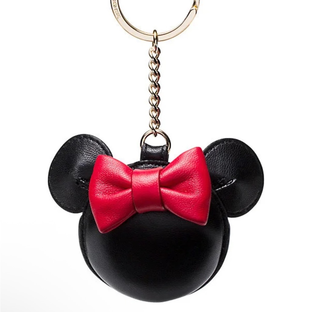 Kate Spade X Disney Minnie Mouse Keyfob KeyChain W/Red Bow LIMITED EDITION NWOT